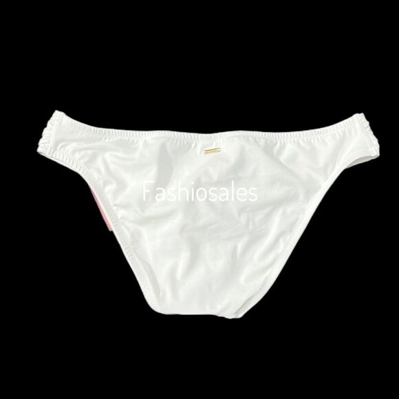 Victorias Secret Swim Knockout Bikini Bottoms Ruched Sides White - Picture 2 of 3